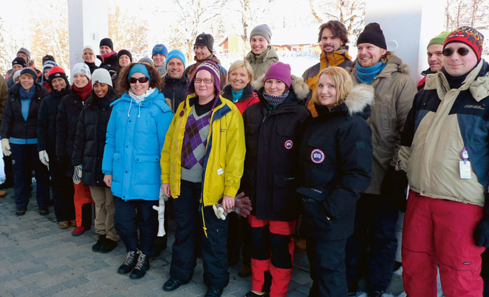 illustrasjon: Nordiske doktorgradsstudenter i olympiske omgivelser