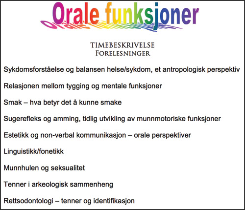 illustrasjon: Orale funksjoner i odontologiens grenseland