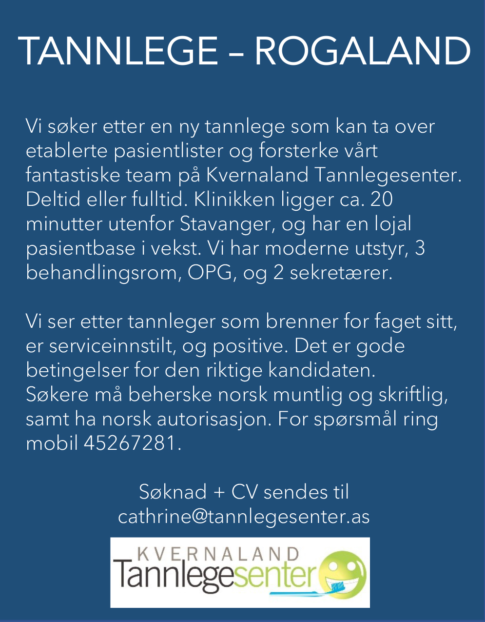 stilling ledig rogaland