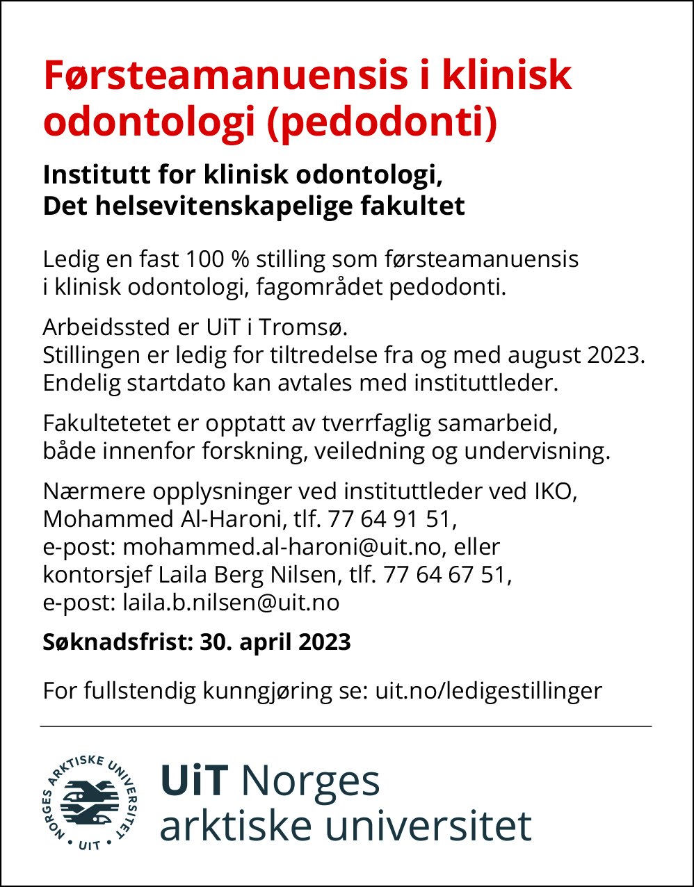stilling uit først