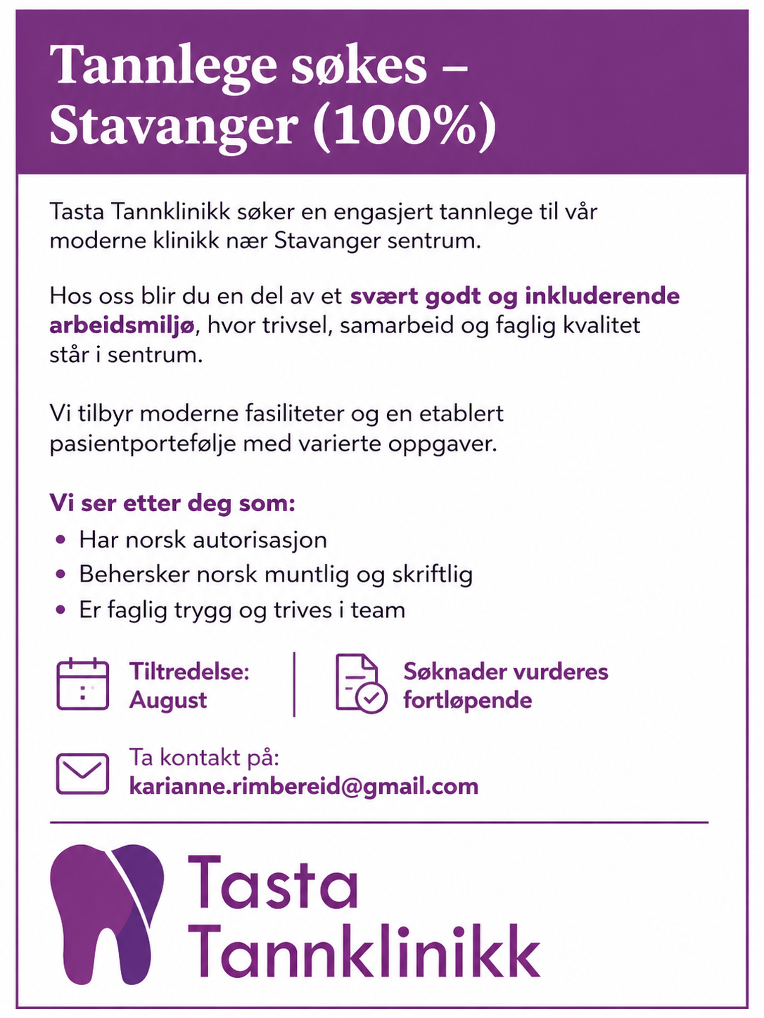 st stavanger tasta